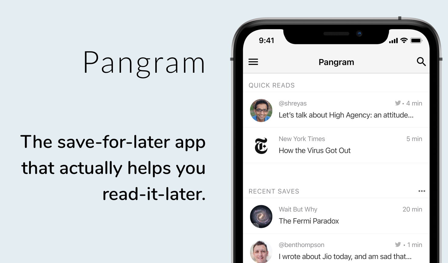 Pangram: The save-for-later app that actually helps you read-it-later